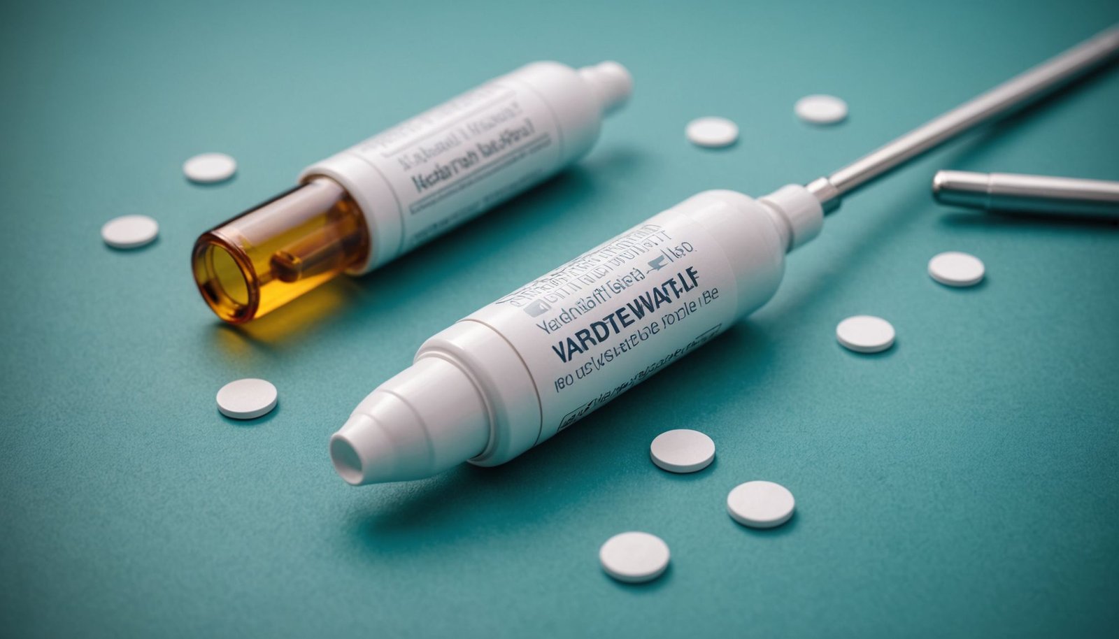 Vardenafil information page with clean medical design elements illustrating patient journey from symptoms to next steps